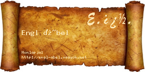 Engl Ábel névjegykártya
